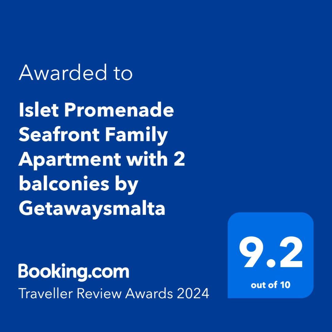 Islet Promenade Seafront Family Apartment With 2 Balconies By Getawaysmalta San Pawl il-Baħar Extérieur photo